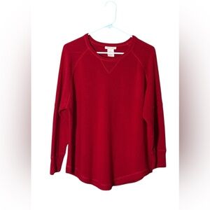 Sweet Romeo Vibrant Red Knit Top,Size XL